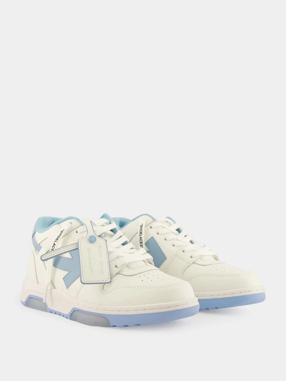 White and Light Blue Out of Office Sneakers - Image 3