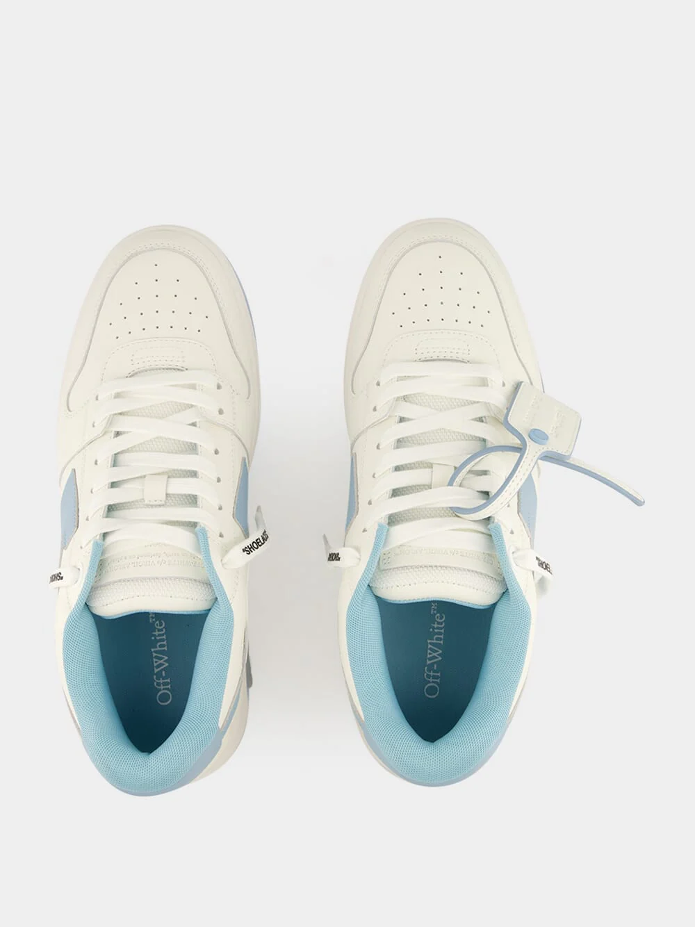 White and Light Blue Out of Office Sneakers - Image 4