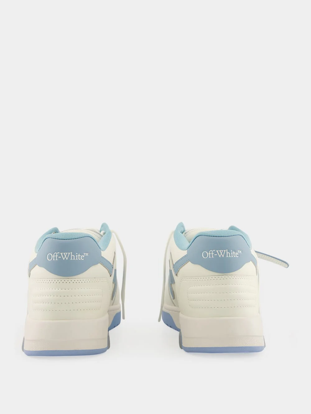 White and Light Blue Out of Office Sneakers - Image 5