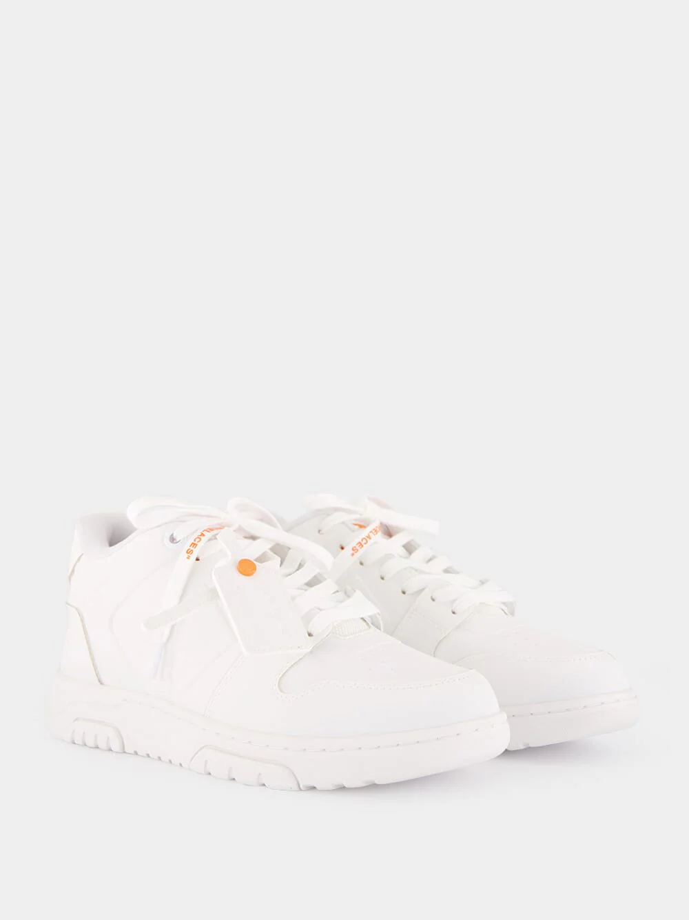 White and Orange Out of Office Molded Sneakers - Image 3