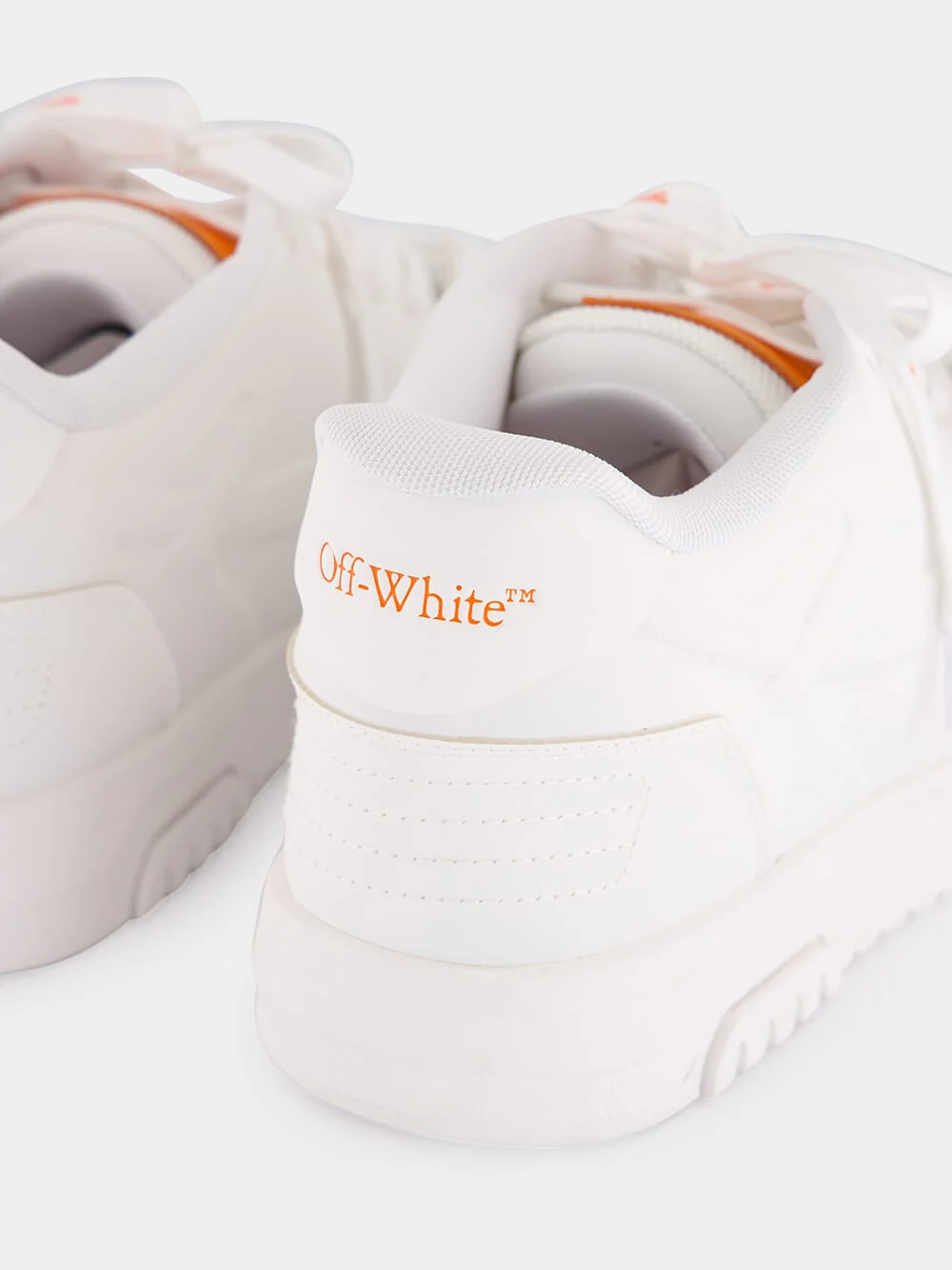 White and Orange Out of Office Molded Sneakers - Image 6