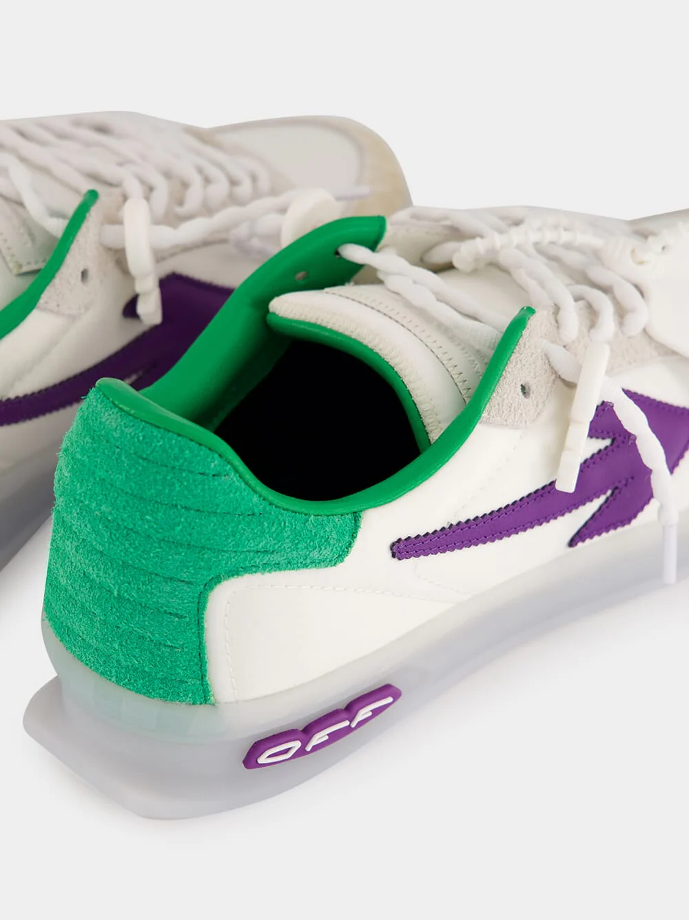 White and Purple End Of Play Sneakers - Image 6