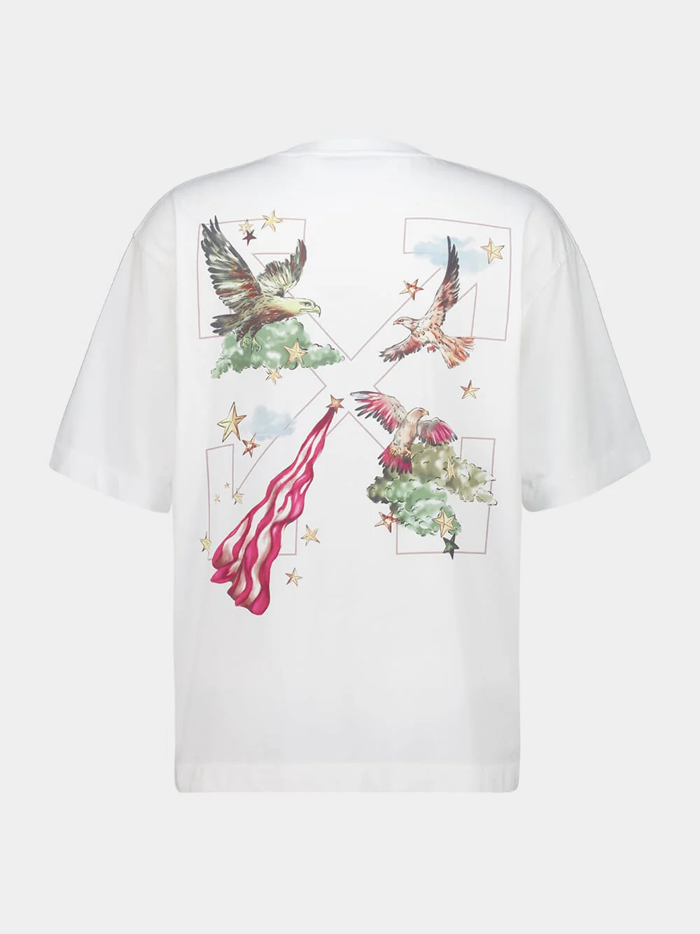 White Dream Arrow Skate Cotton T-Shirt - Image 2
