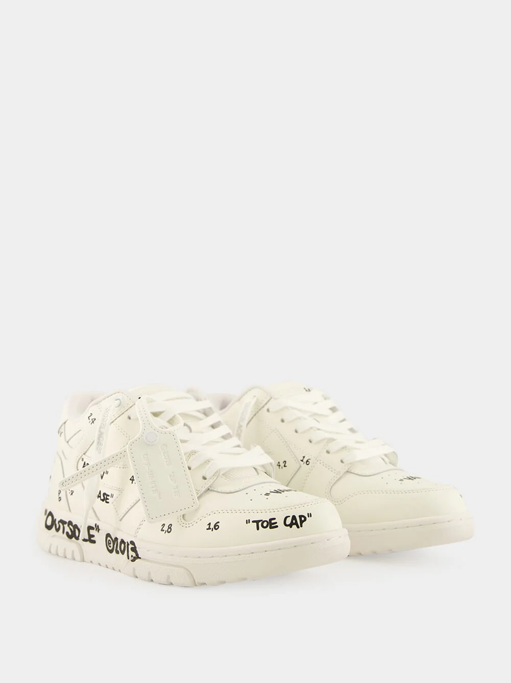 White Graffiti Out Of Office Sneakers - Image 3