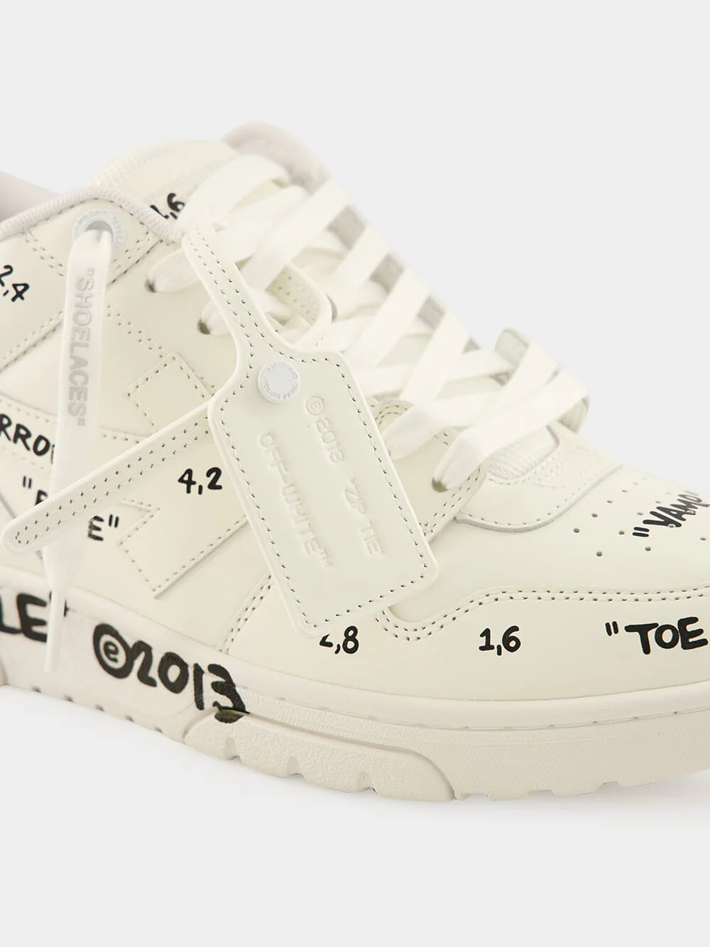 White Graffiti Out Of Office Sneakers - Image 7