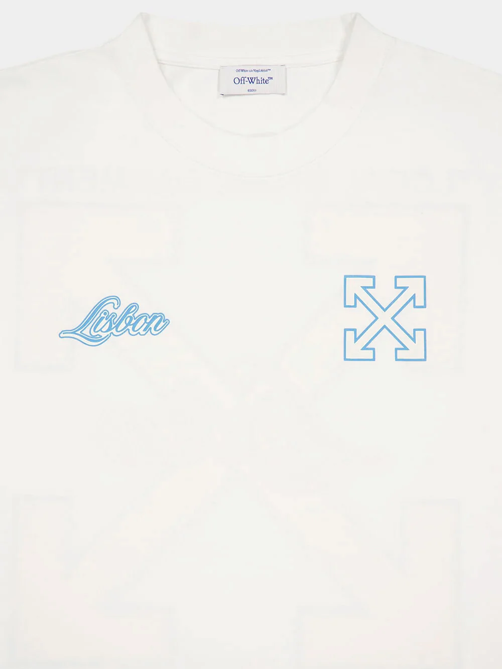 White Lisbon Print Cotton T-Shirt - Image 3