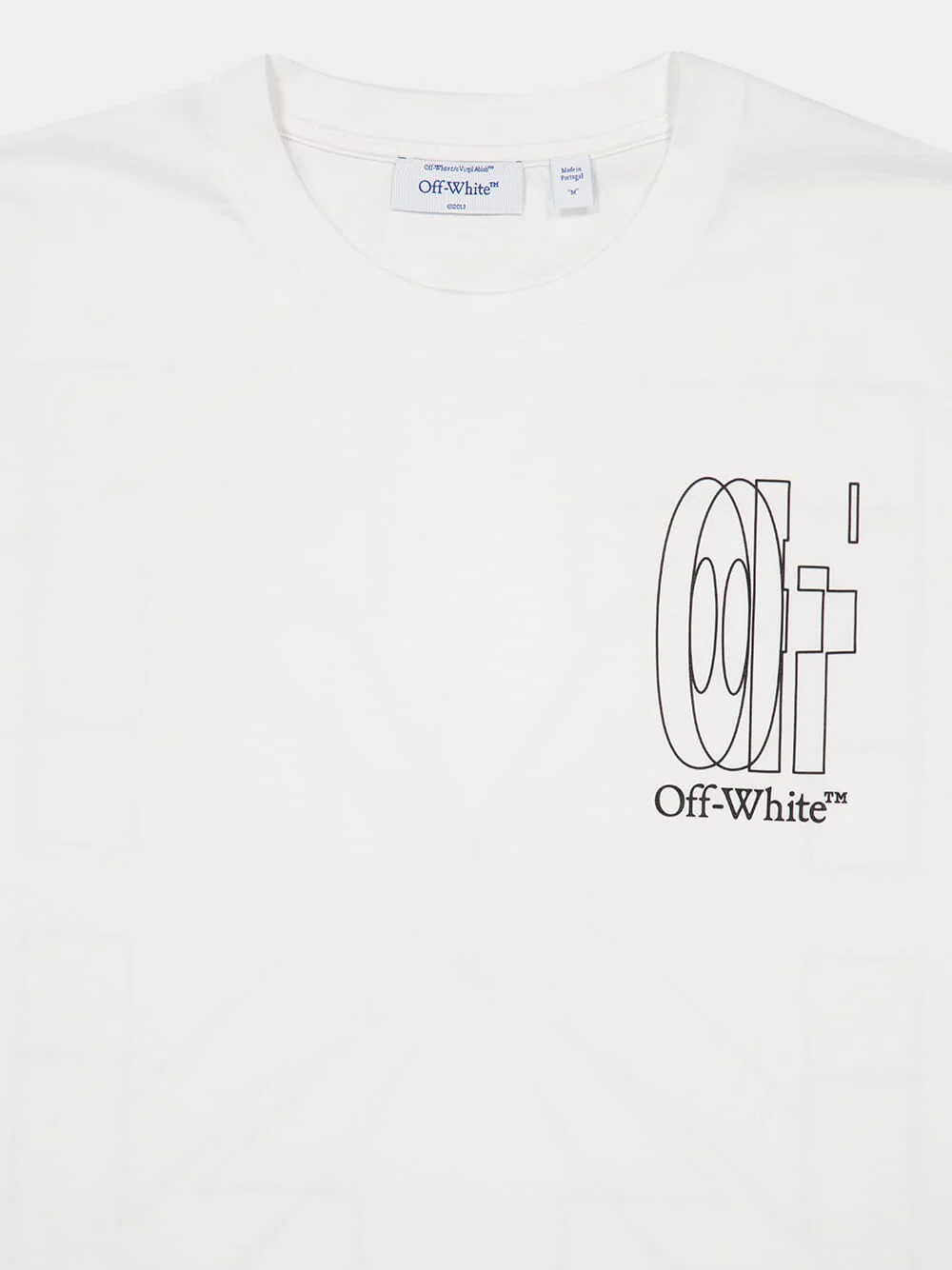 White Outline Arrow Slim Cotton T-Shirt - Image 3