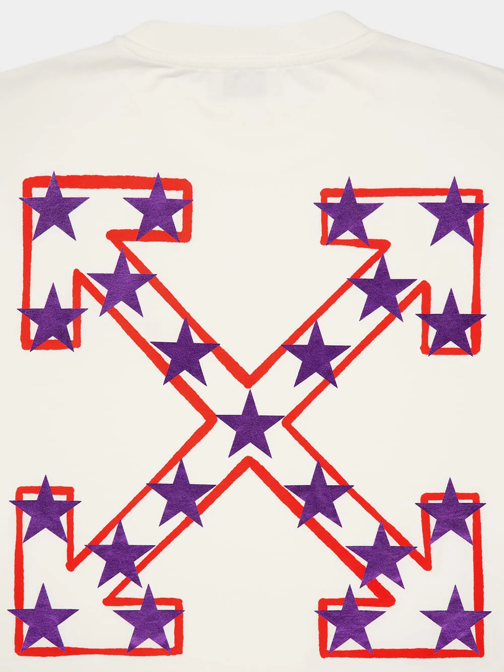 White Starry Arrow Graphic T-Shirt - Image 5