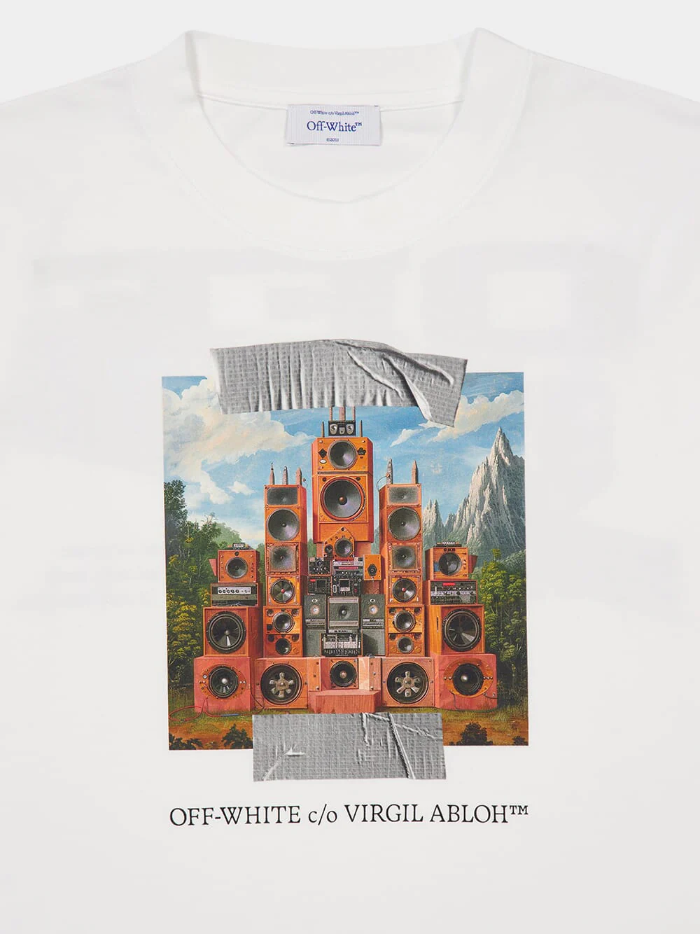 White Train Off Cotton T-Shirt - Image 3