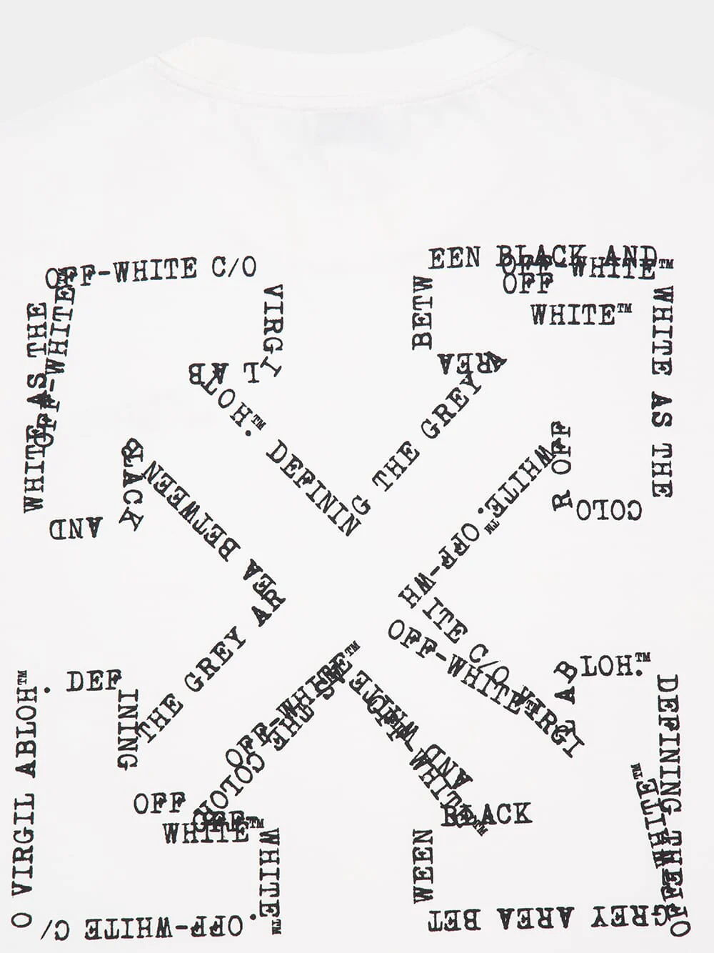 White Type Arrow Cotton T-Shirt - Image 4