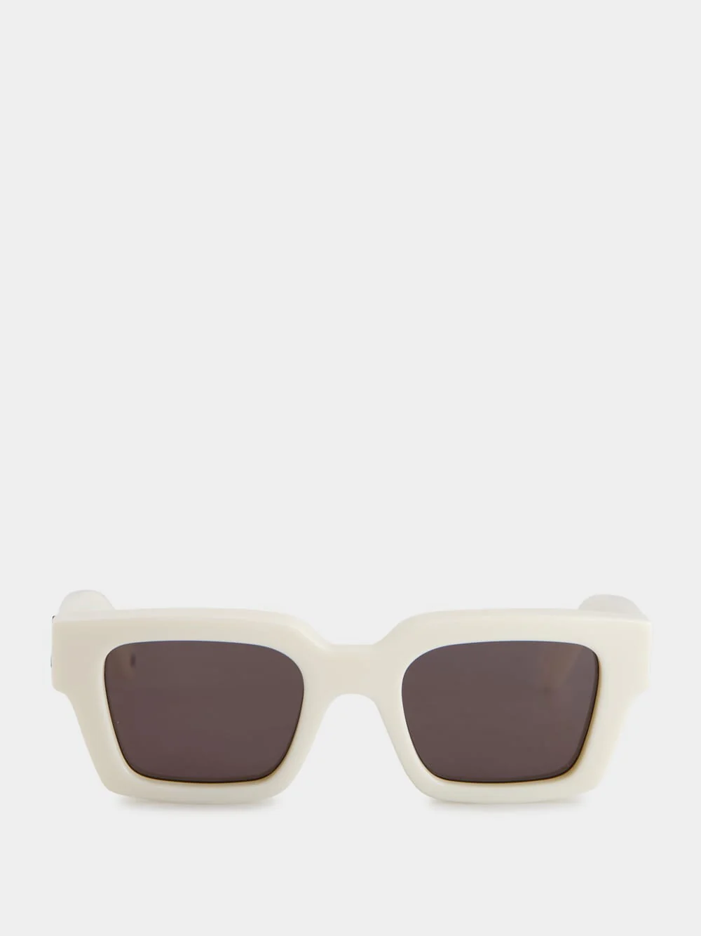 White Virgil Square Sunglasses