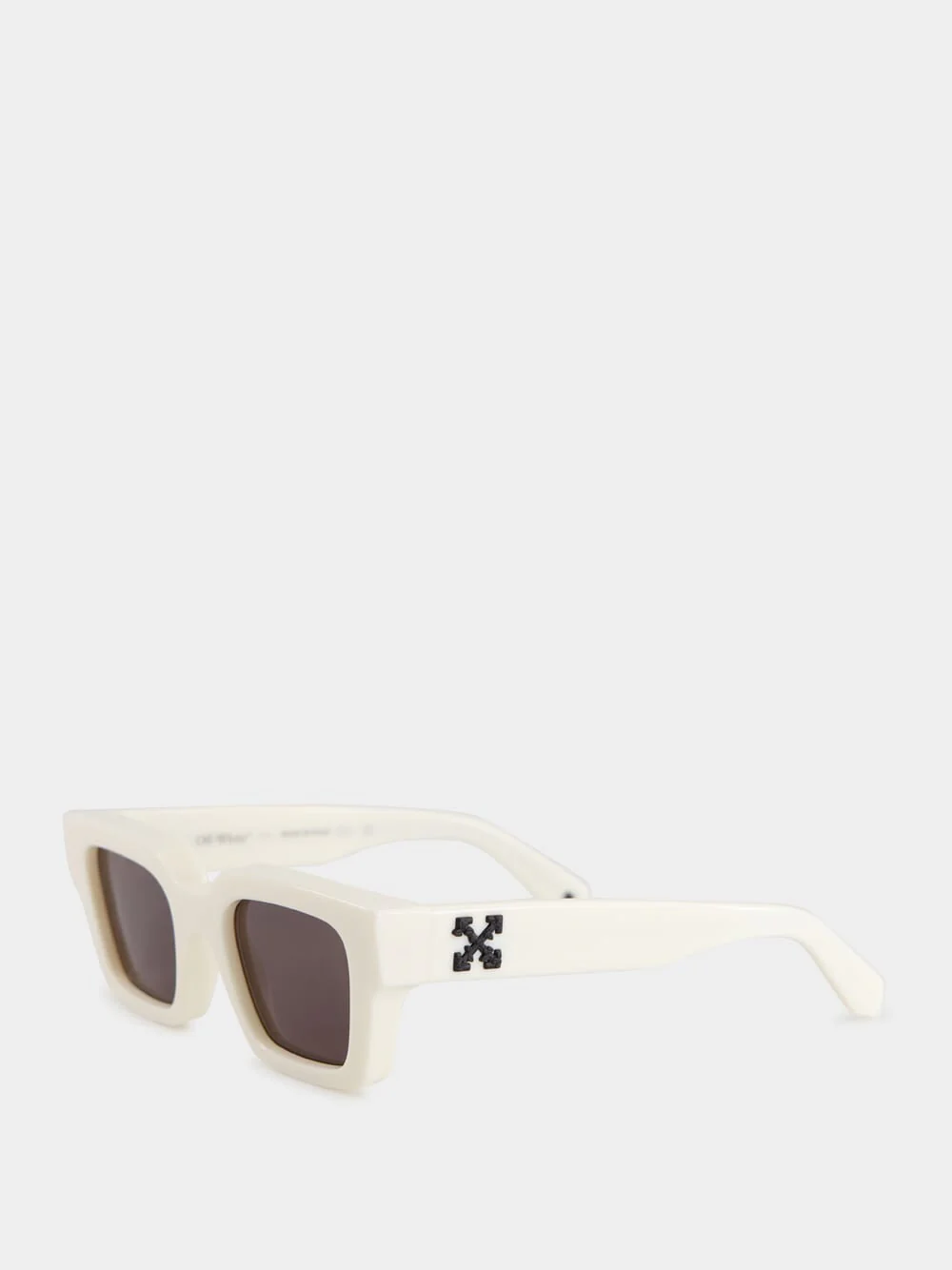 White Virgil Square Sunglasses - Image 3