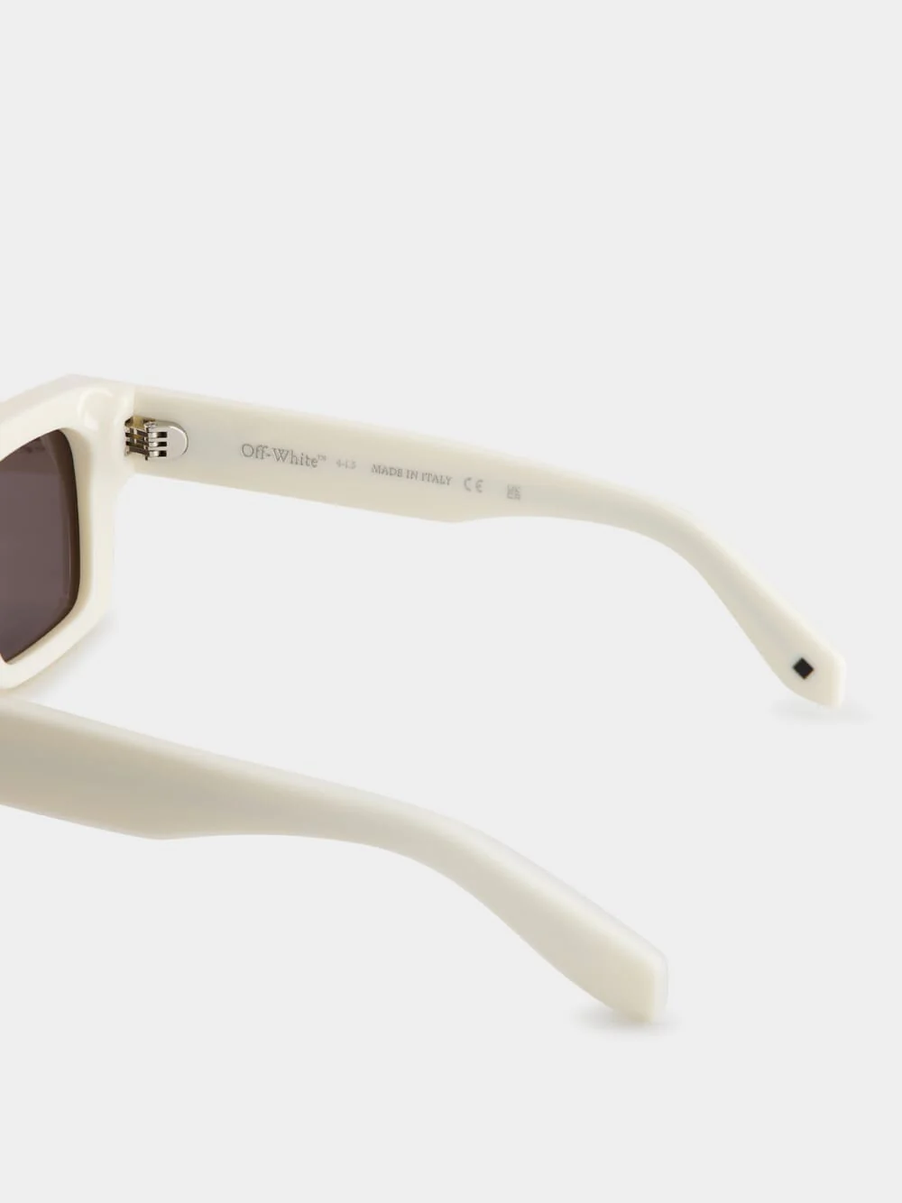 White Virgil Square Sunglasses - Image 4