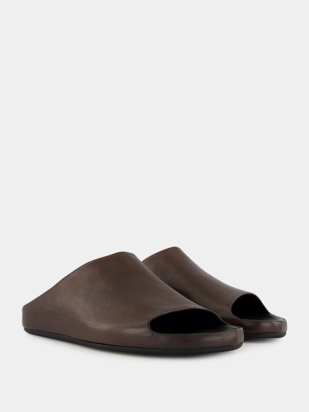 Babouche 002 Brown Leather Mule Sandals - Image 3