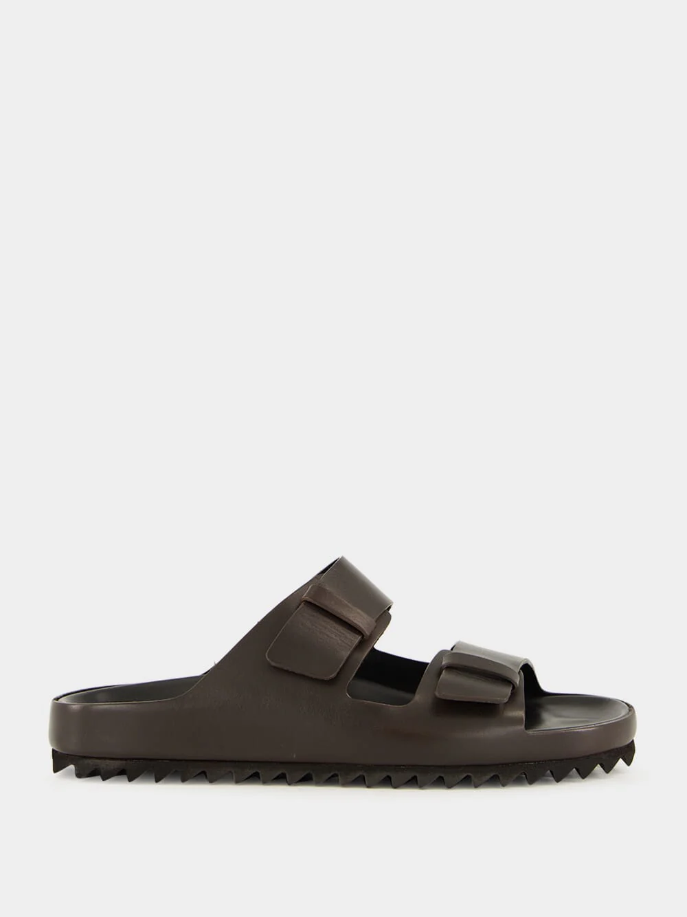 Brown Leather Agorà 010 Slide Sandals