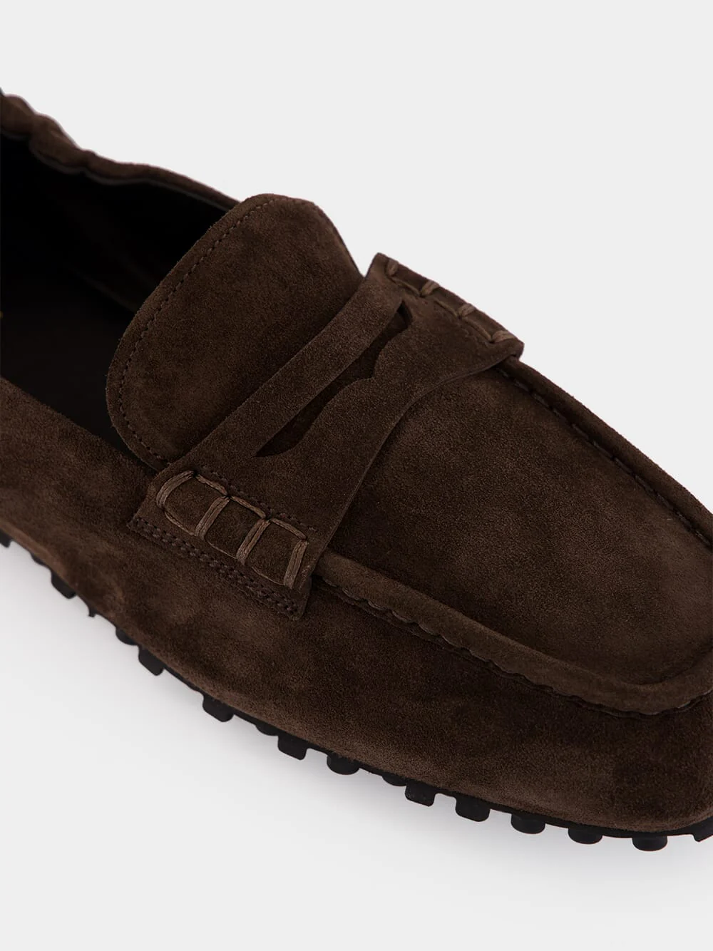 Brown Travis 001 Suede Loafers - Image 7