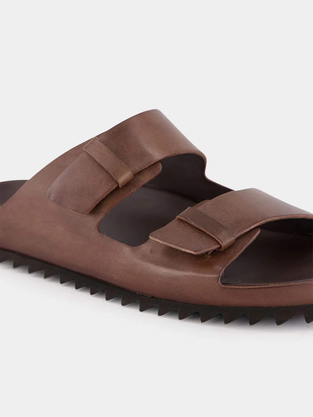 Agorà Coffee Leather Slides - Image 6