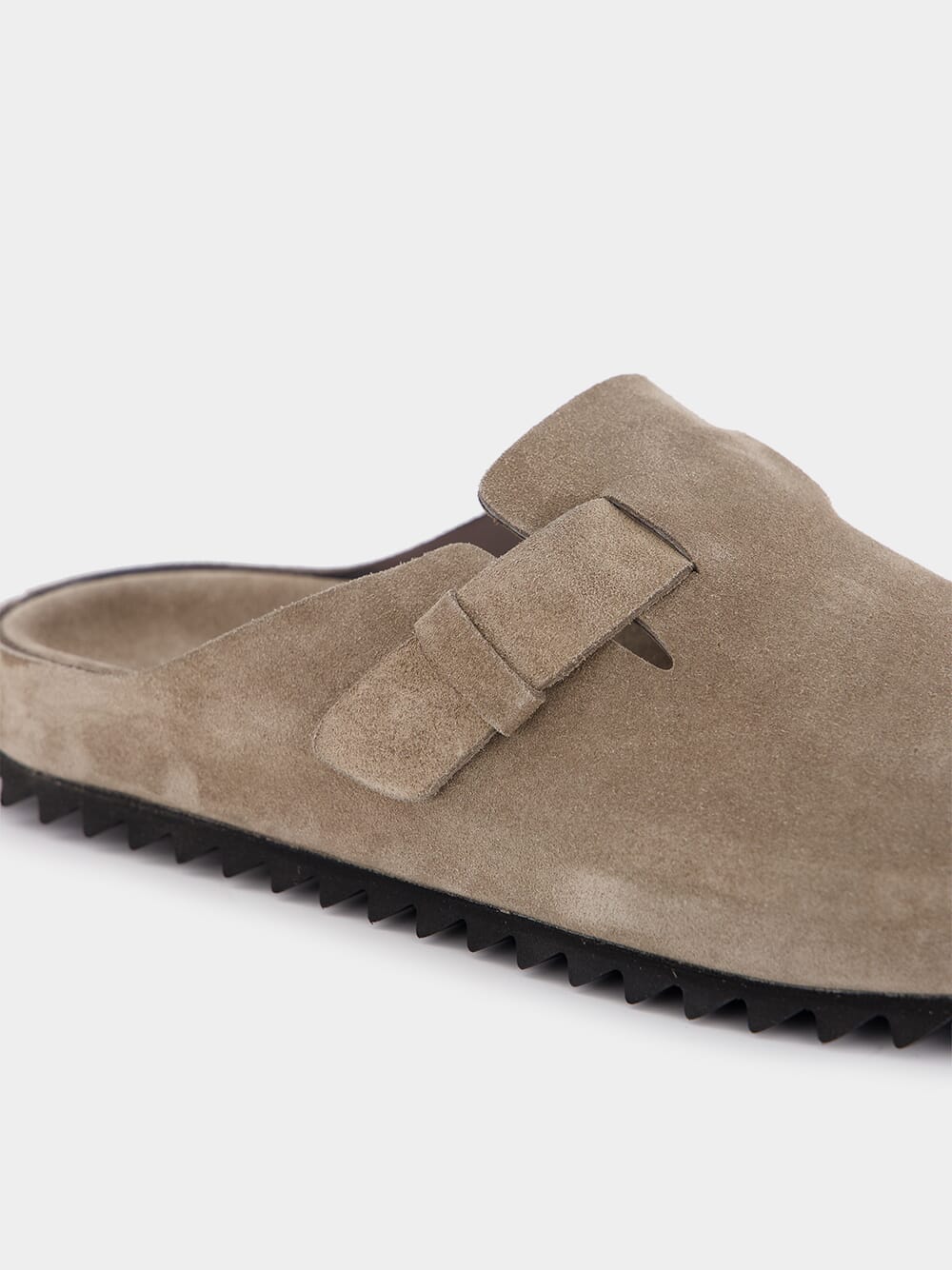Agorà Taupe Suede Leather Slippers - Image 6