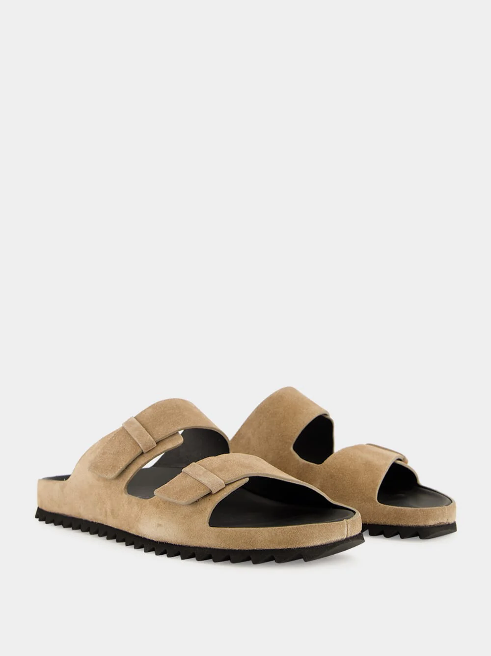 Taupe Suede Agorà 010 Slide Sandals - Image 3