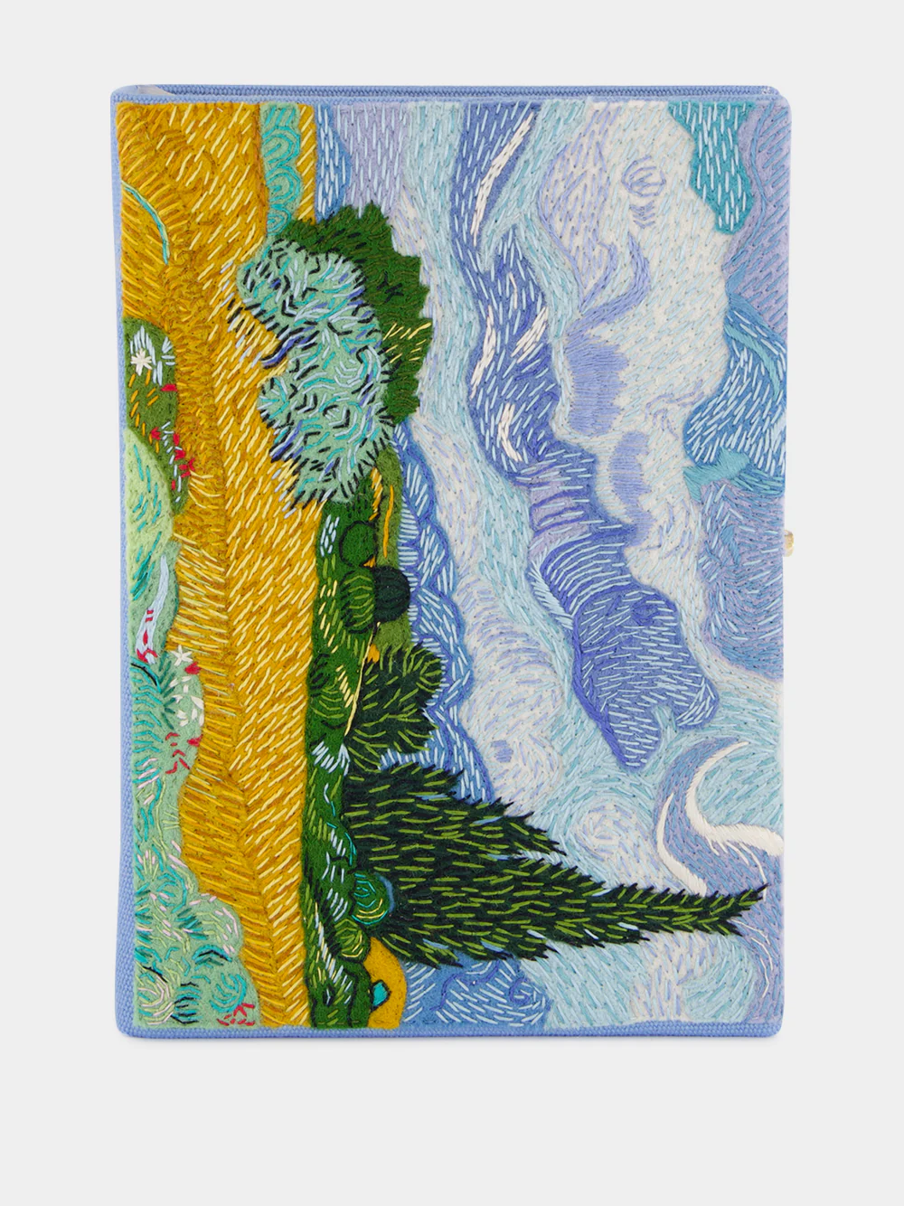 Wheat Field with Cypresses Clutch - Image 2