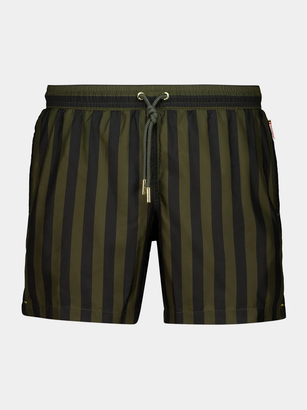 Bayleaf Green Stripe Boxer Swim Shorts