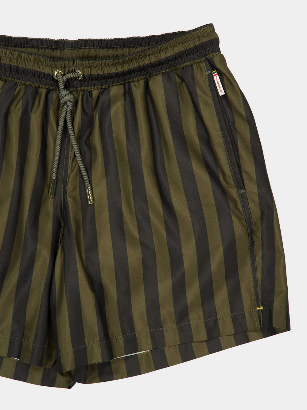 Bayleaf Green Stripe Boxer Swim Shorts - Image 5