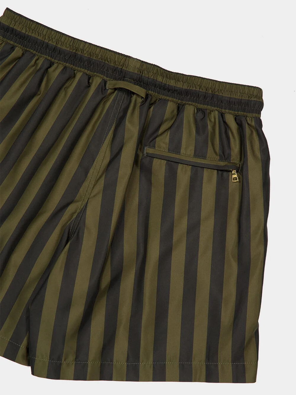 Bayleaf Green Stripe Boxer Swim Shorts - Image 6