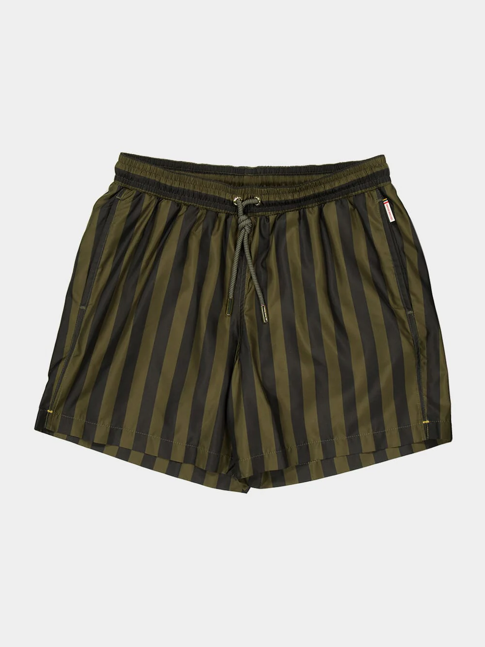Bayleaf Green Stripe Boxer Swim Shorts - Image 8