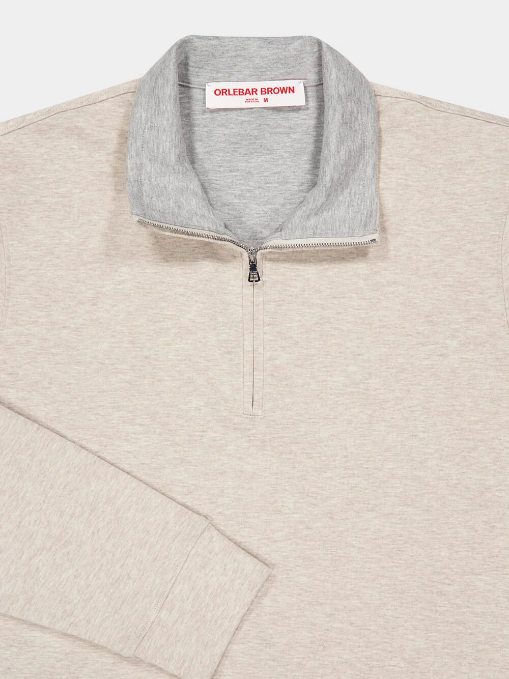Biscuit Melange Isar Cashmere Half Zip - Image 5