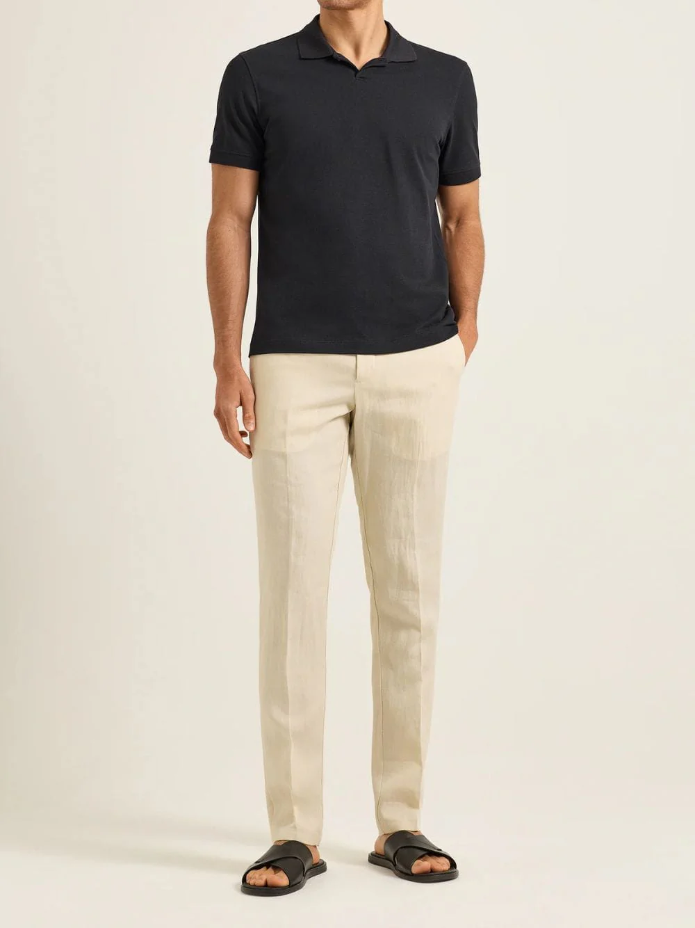 Black Bruno Pique Stitch Polo - Image 2