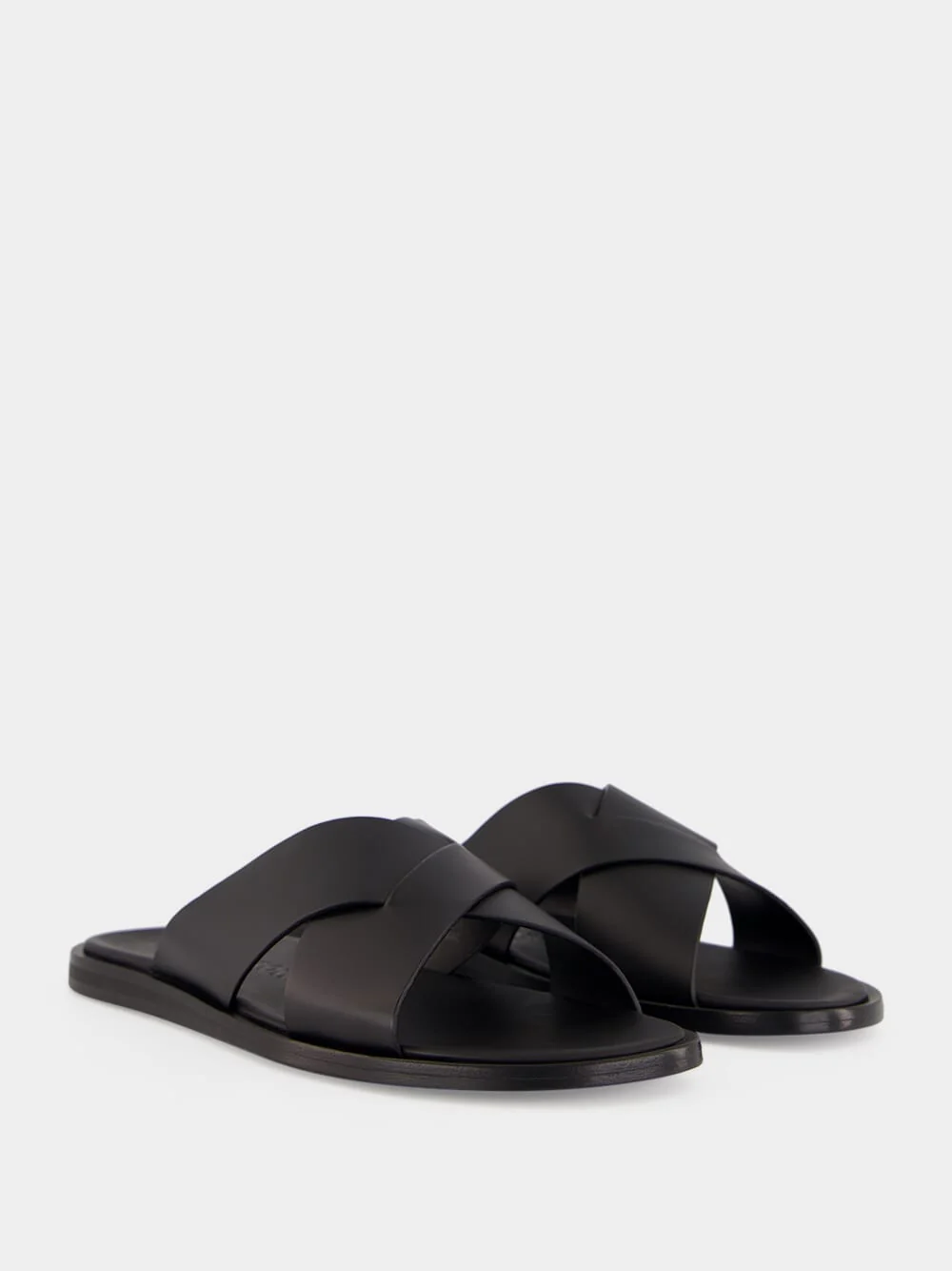 Black Muro Leather Sandals - Image 3