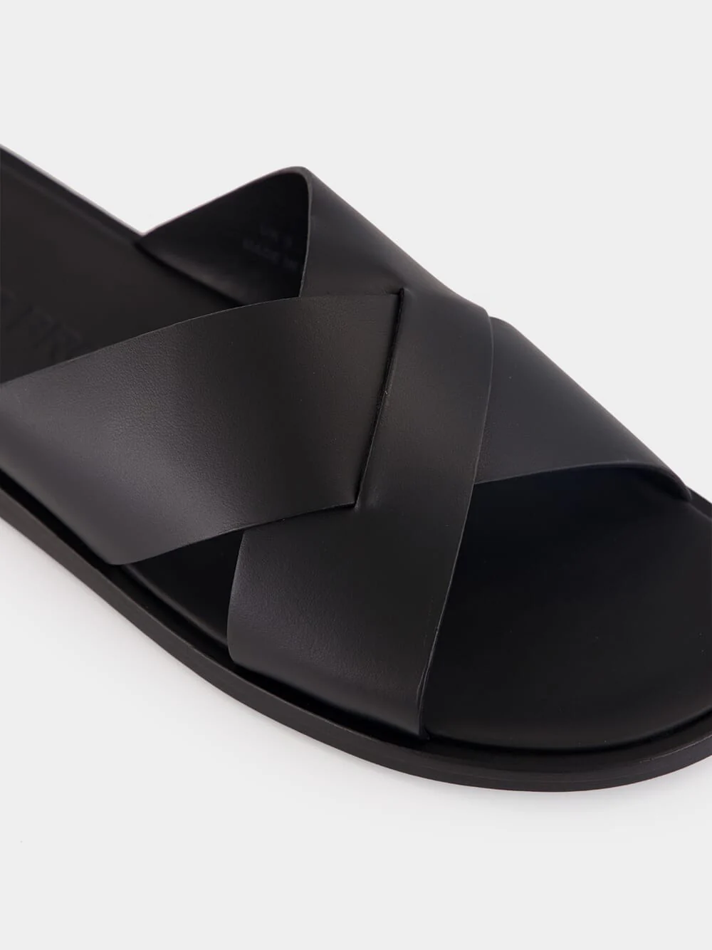 Black Muro Leather Sandals - Image 7
