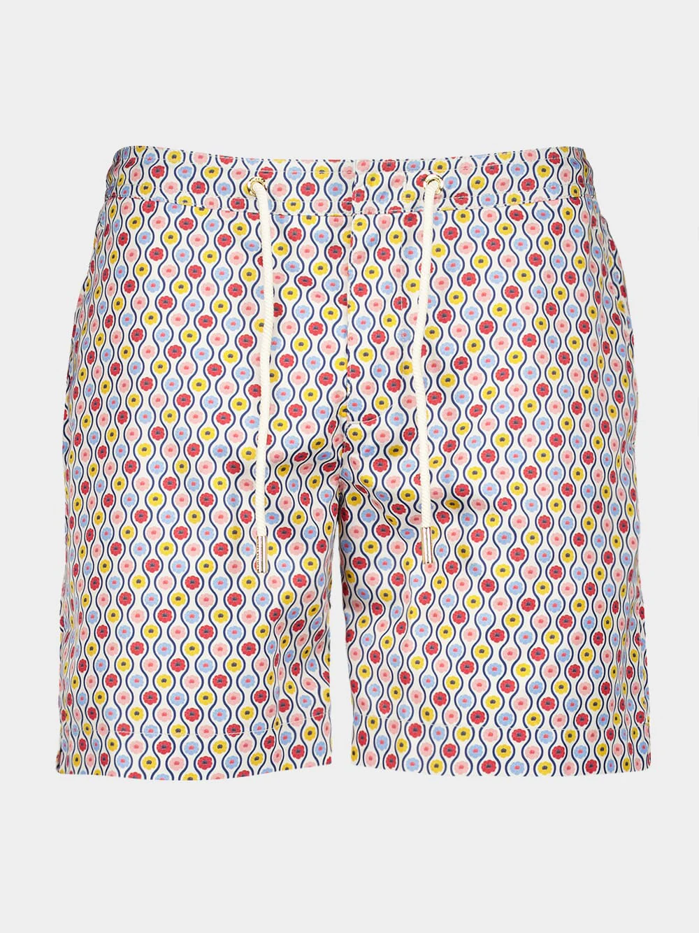x La DoubleJ Whitsun White Sand Bulldog Drawcord Swim Shorts