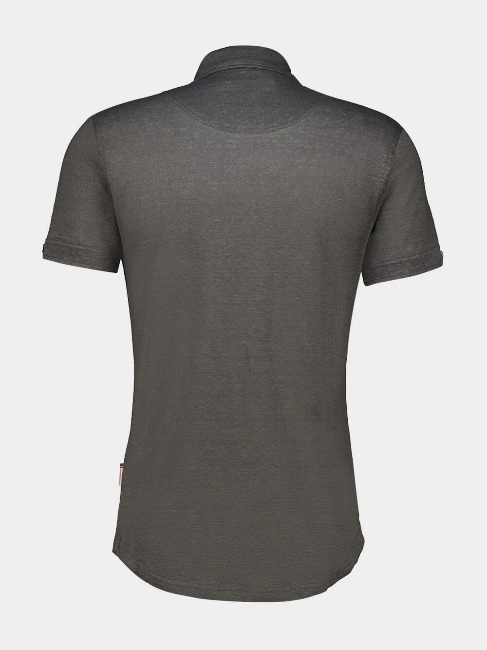 Elephant Grey Sebastian Tailored Linen Polo - Image 3