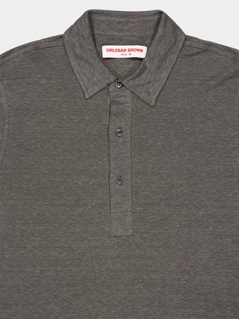 Elephant Grey Sebastian Tailored Linen Polo - Image 5
