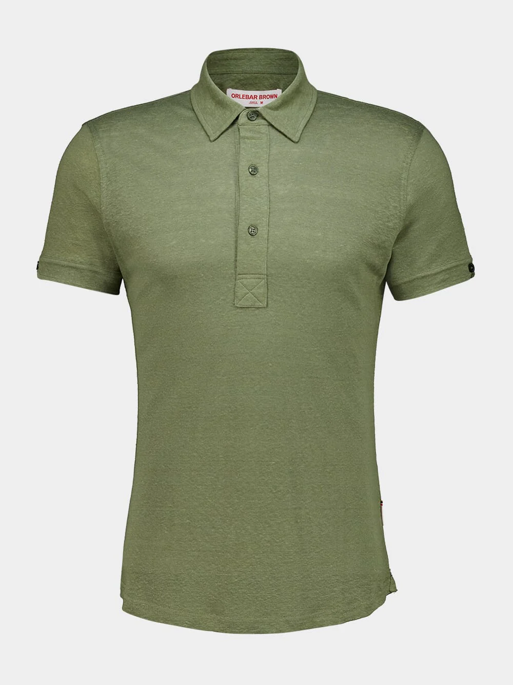 Herbal Green Sebastian Tailored Linen Polo