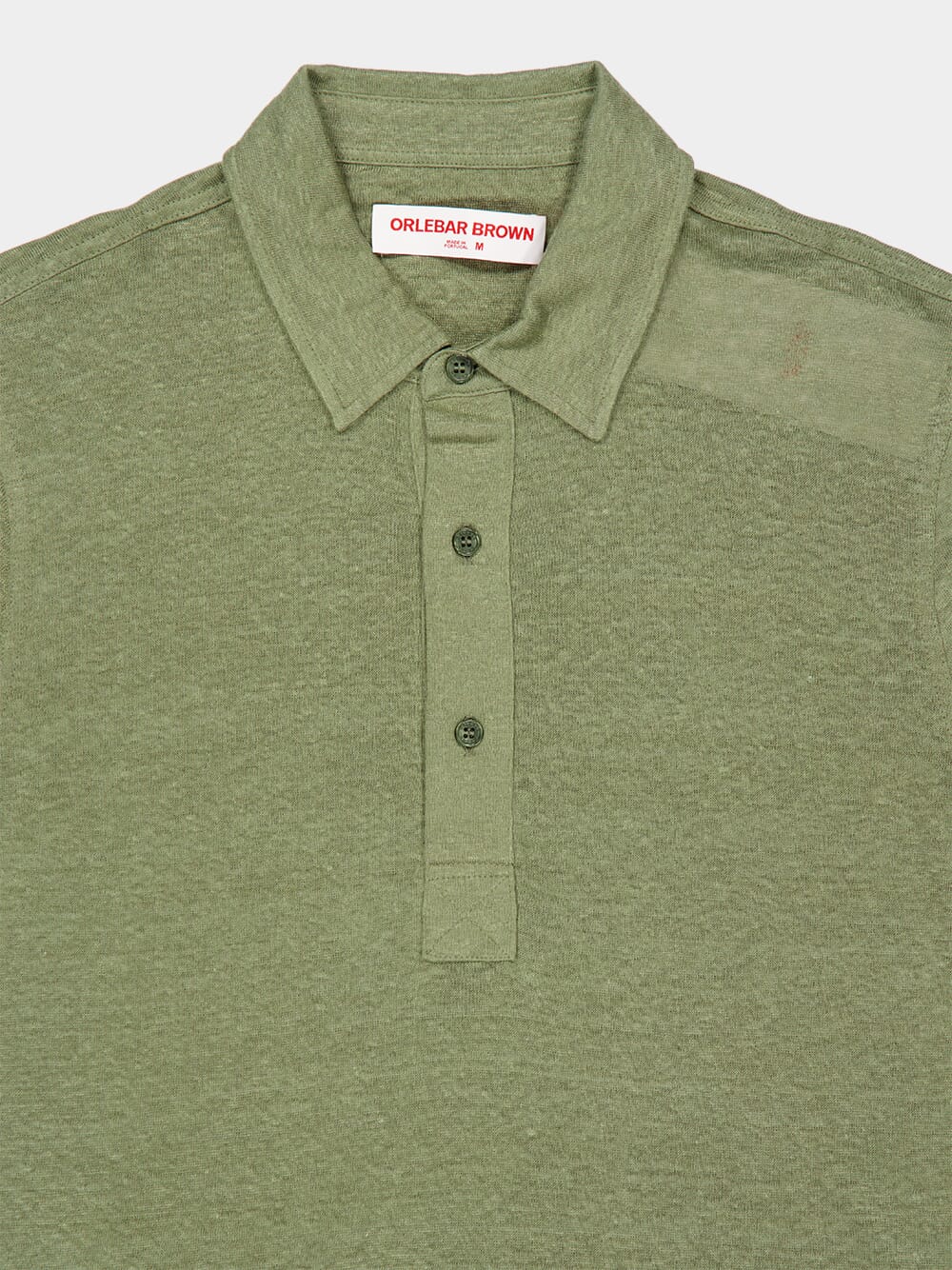 Herbal Green Sebastian Tailored Linen Polo - Image 3