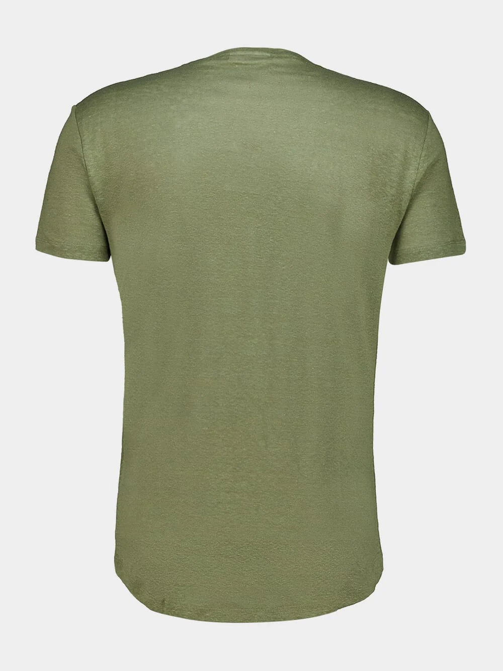 Herbal Green Tailored Linen T-Shirt - Image 3