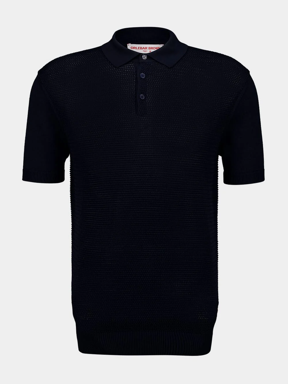 Night Iris Burnham Knit Polo Shirt