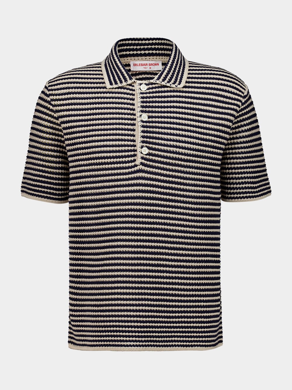 Night Iris Lowry Stripe Crochet Polo