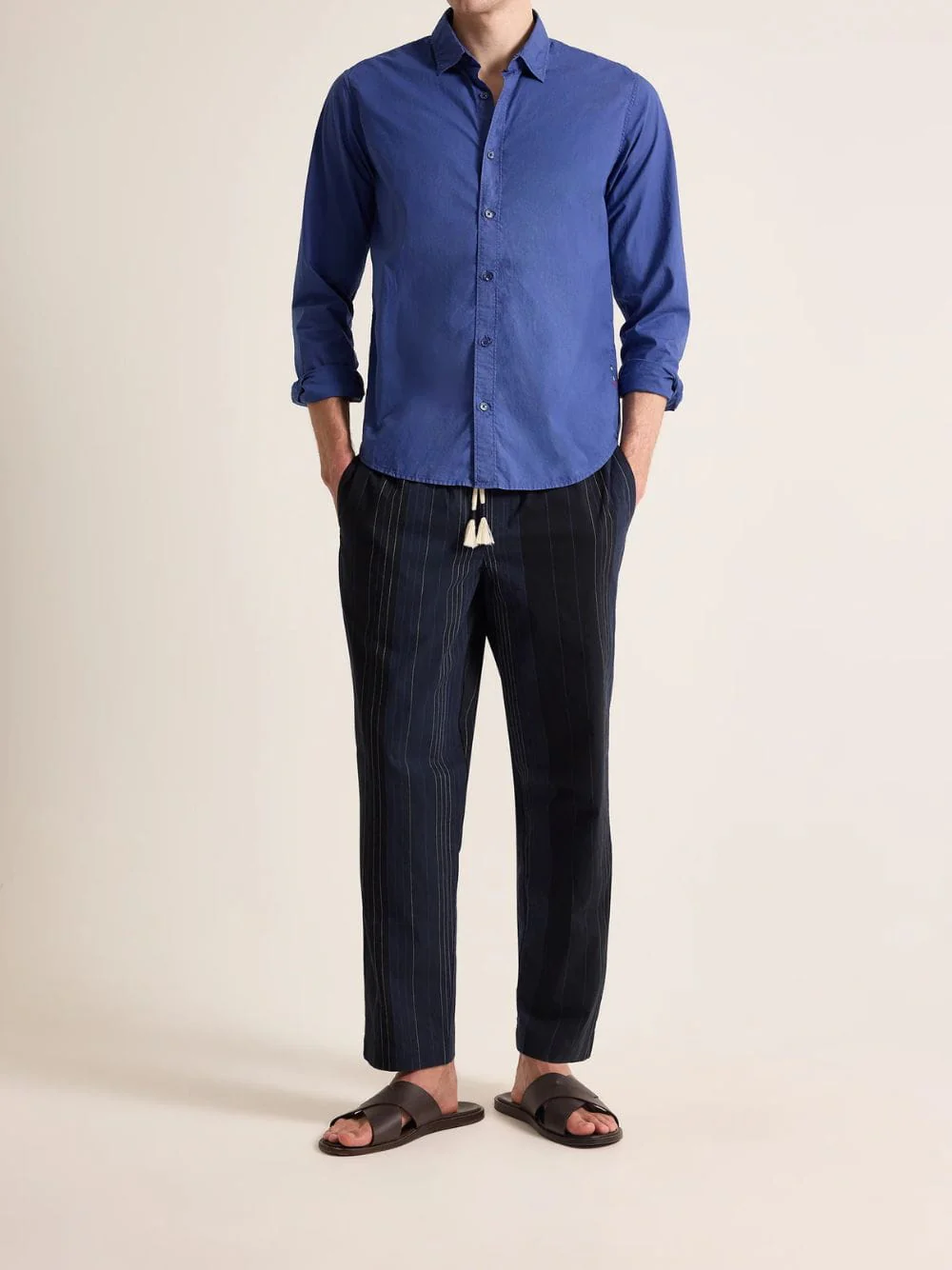 Nightfall Blue Giles Poplin Shirt - Image 2