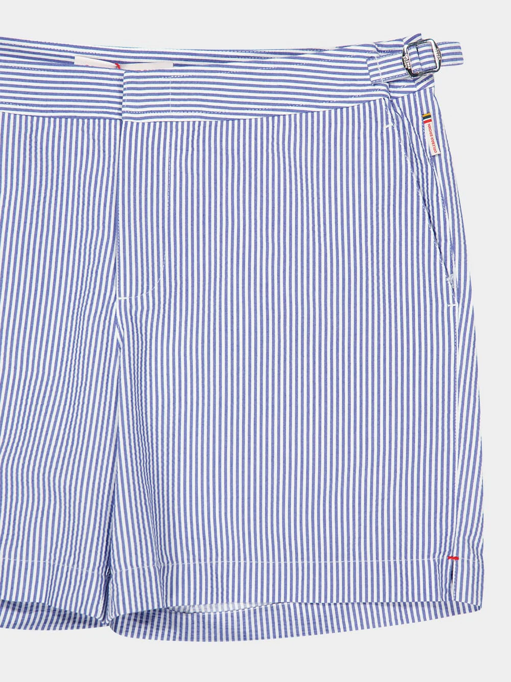 Nova Blue Seersucker Bulldog Swim Shorts - Image 5