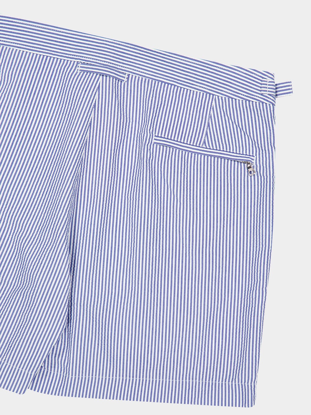 Nova Blue Seersucker Bulldog Swim Shorts - Image 6