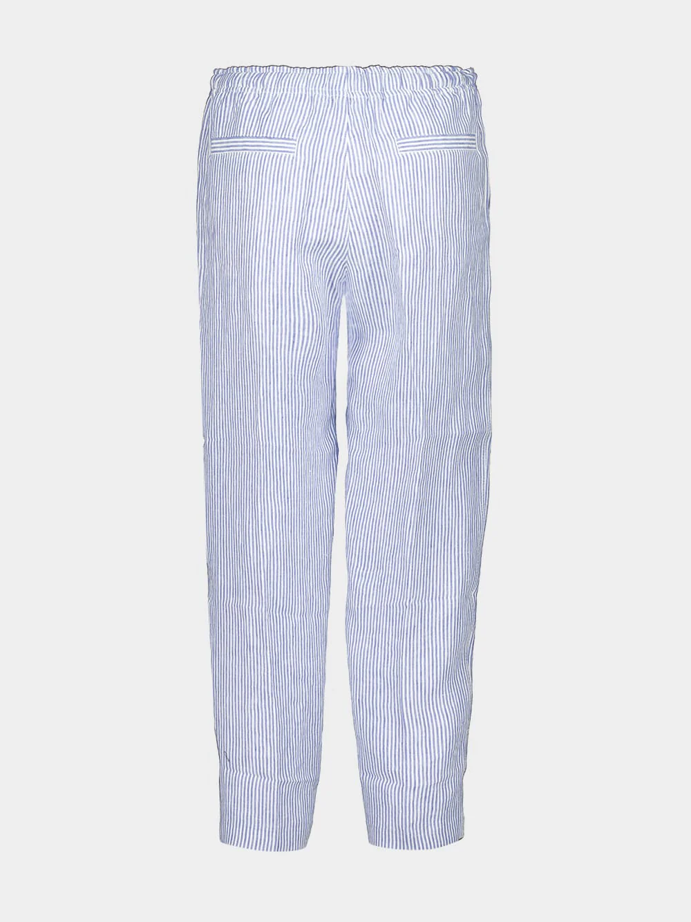 Bergamo Blue Stripe Alex Hemp Trousers - Image 2