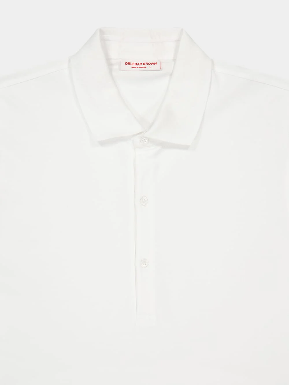 White Bruno Classic Fit Pique Polo - Image 3