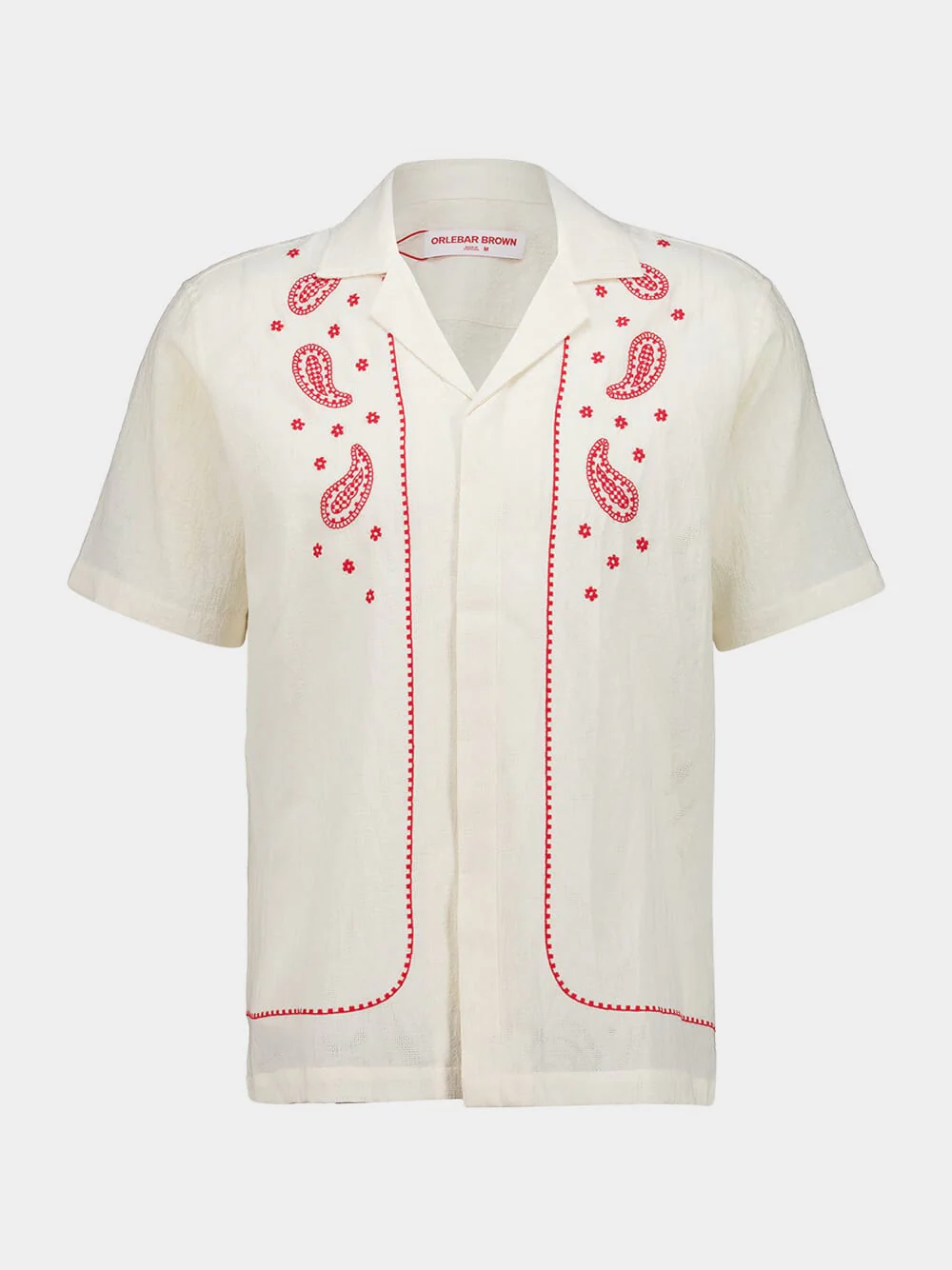 White Sand Maitan Embroidered Shirt