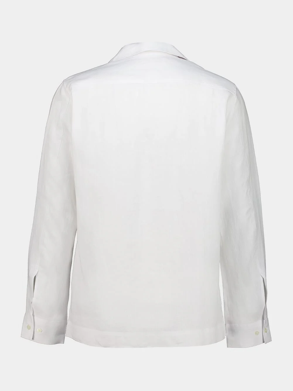 White Vincent Linen Overhead Shirt - Image 2