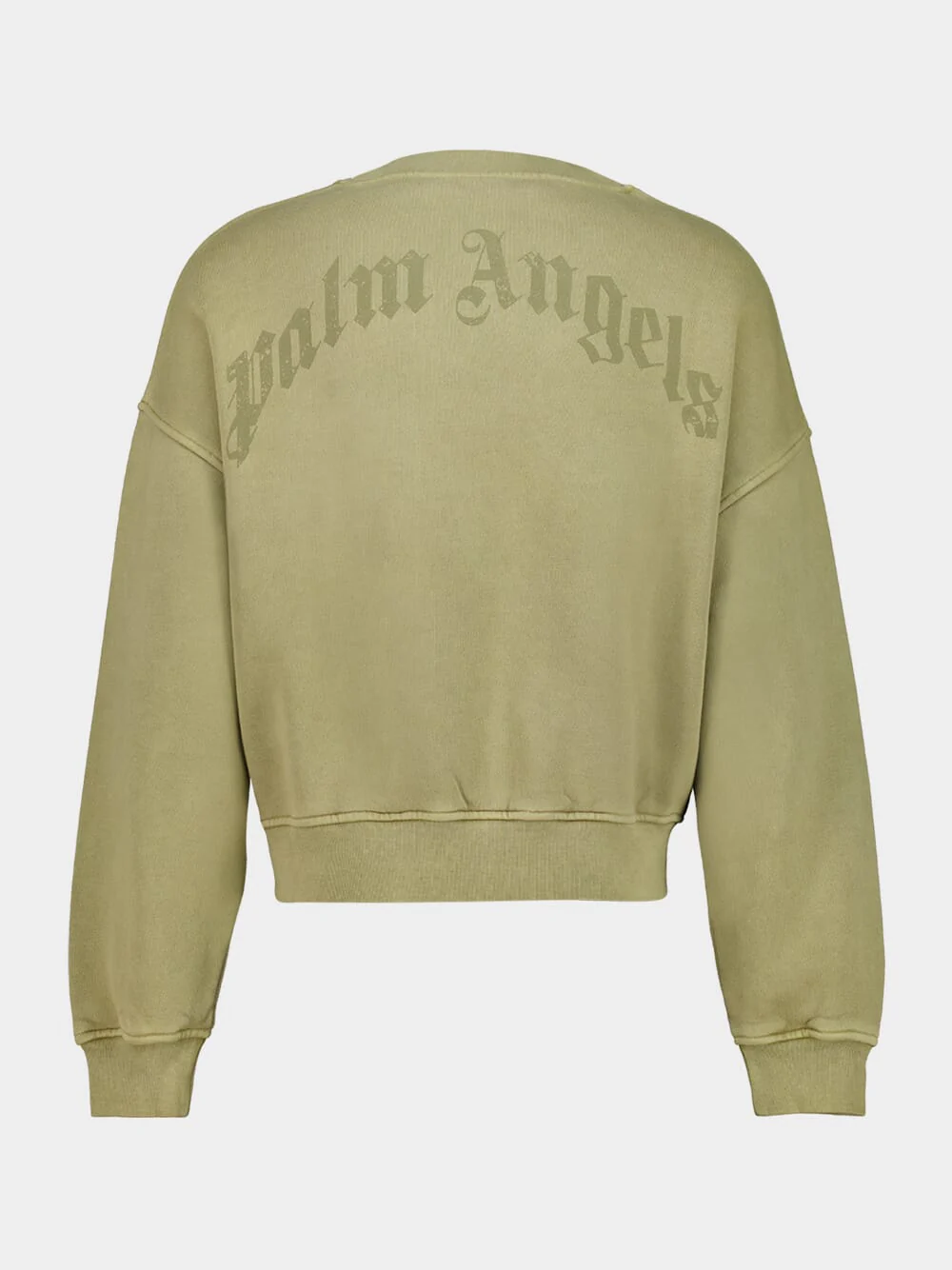 Army Green Curved Logo Sweatshirt - Image 2