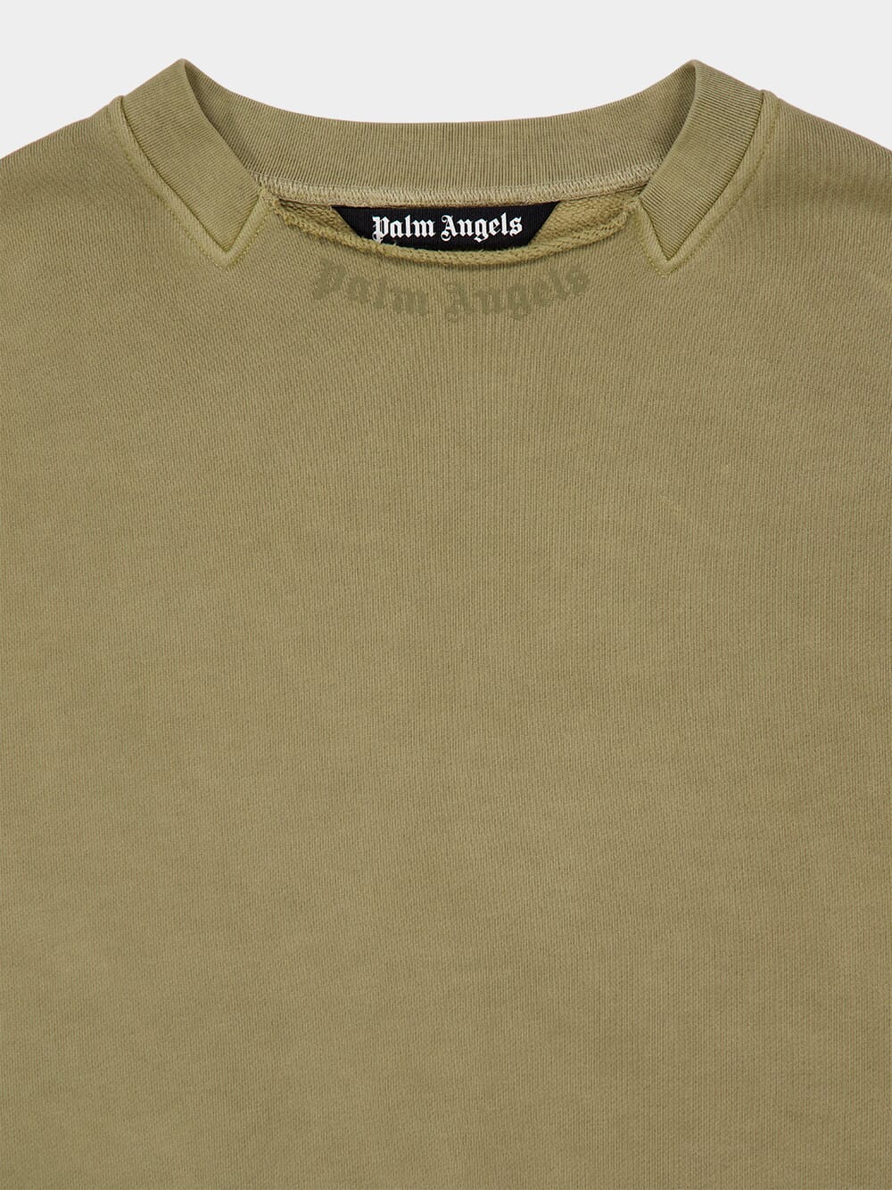 Army Green Curved Logo Sweatshirt - Image 3