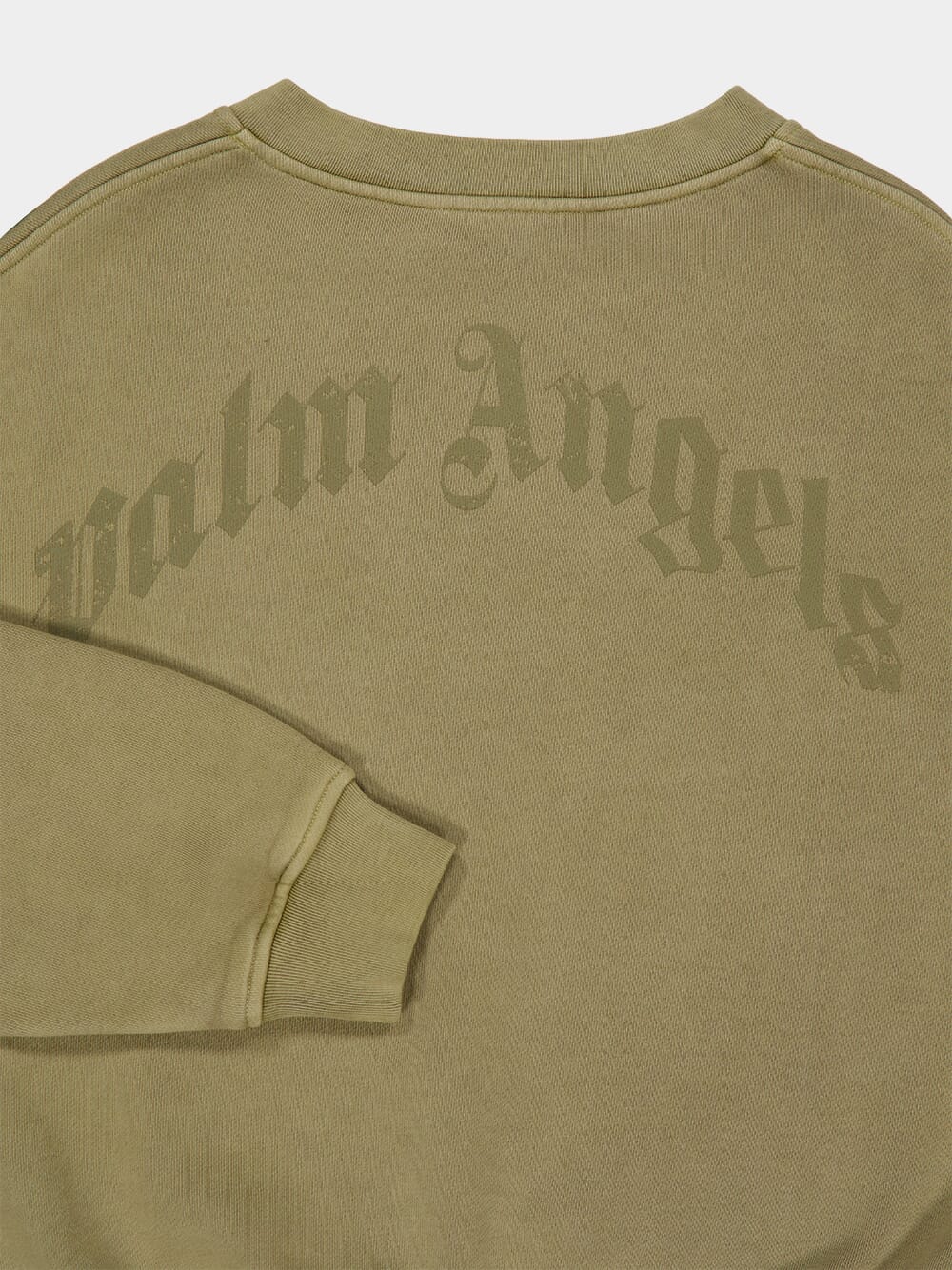 Army Green Curved Logo Sweatshirt - Image 4